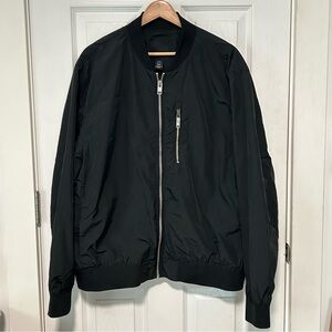 H&M Black Varsity Bomber Jacket